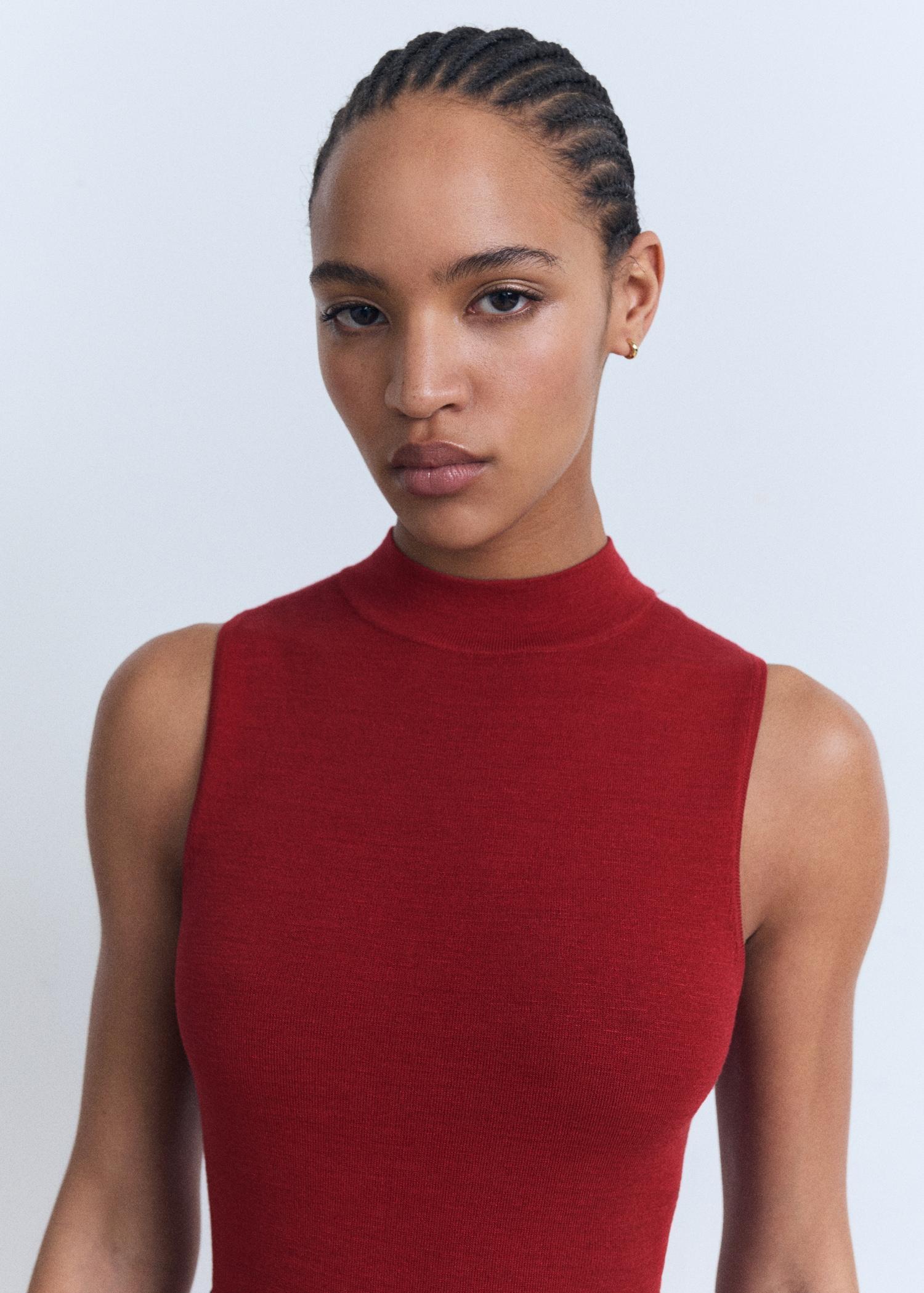 Fine-knit flared dress - Women | MANGO USA Product Image
