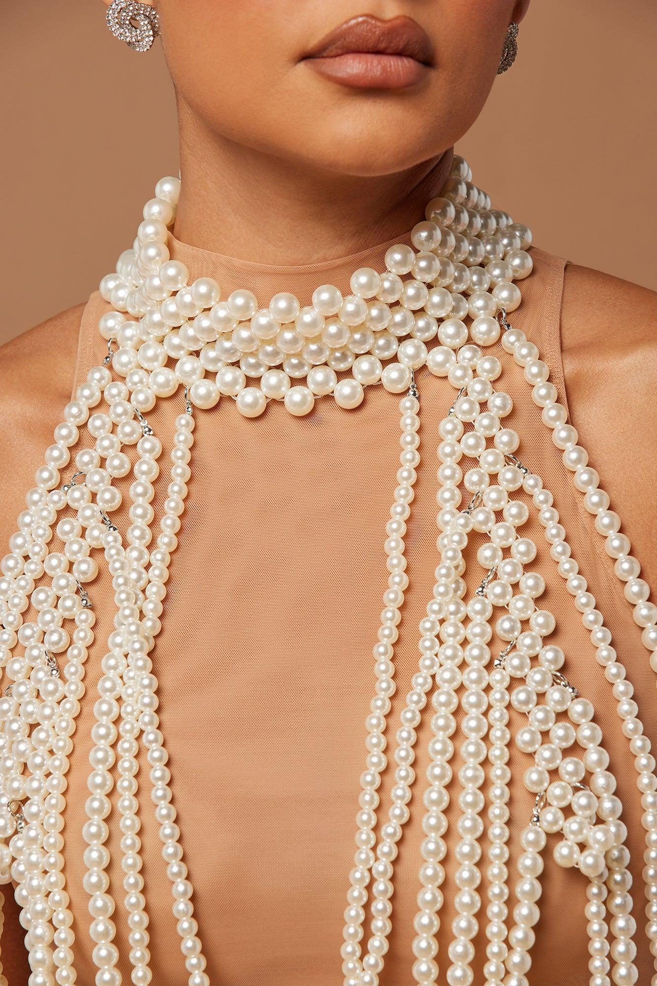 Kimberly Pearl Mini Dress - Nude Product Image