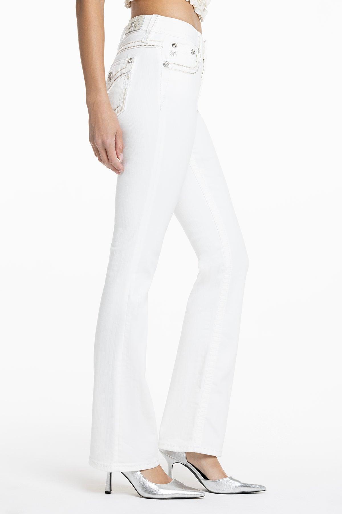 Classic White Bootcut Jeans Product Image