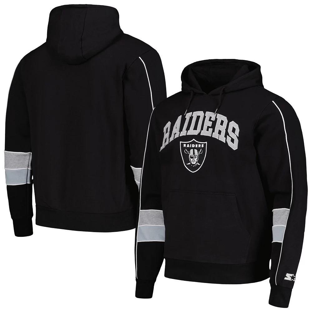Men's Starter Navy Chicago Bears Captain Pullover Hoodie, Size: Small, Blue Product Image