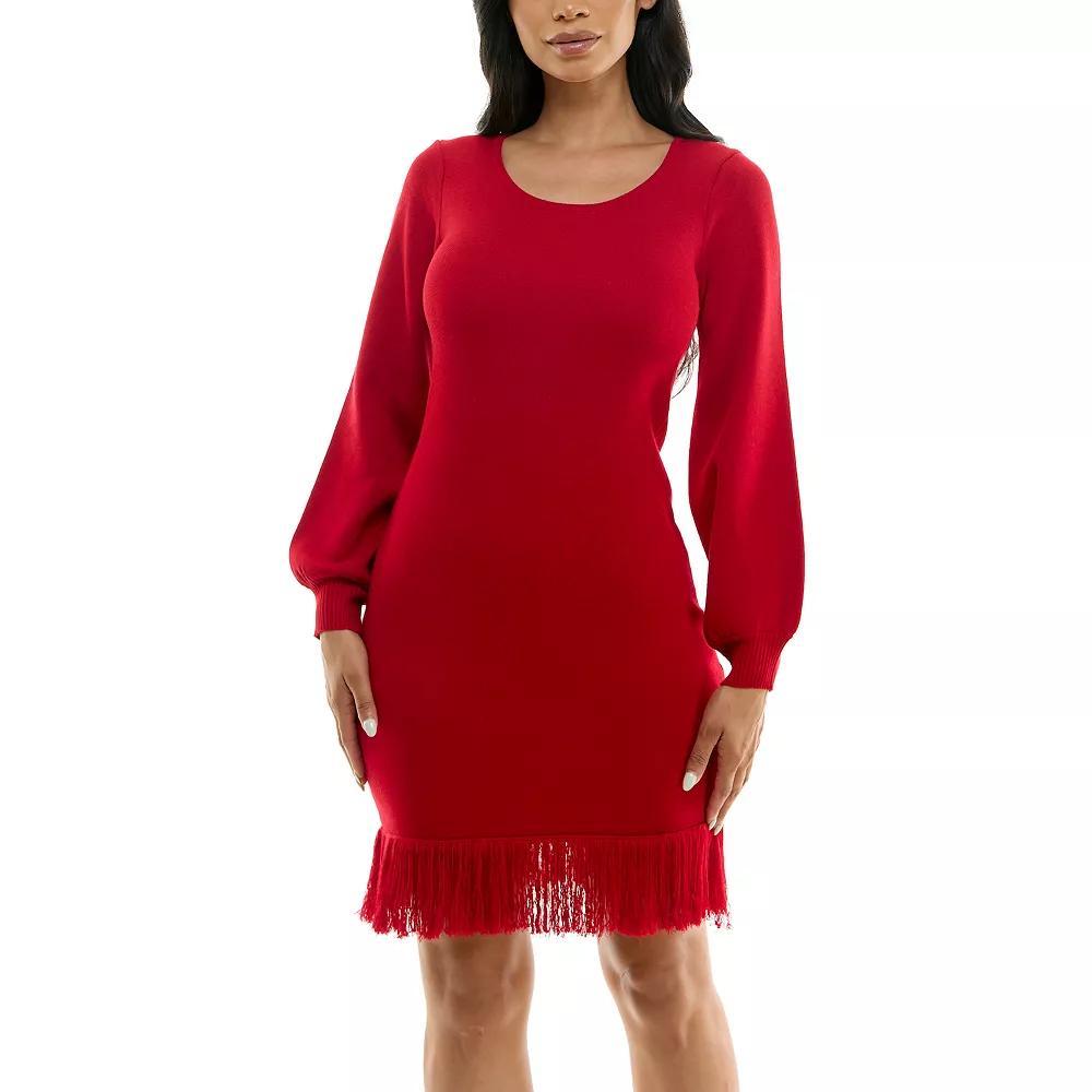 Women's Nina Leonard Sheath Sweater Dress, Size: XL, Deep Blue Product Image