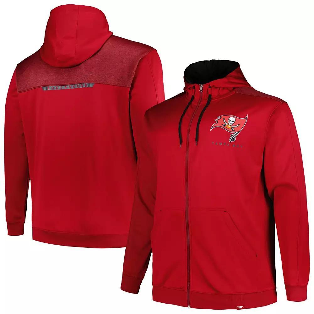Men's Profile Red Tampa Bay Buccaneers Big & Tall Defender Full-Zip Hoodie, Size: 3XB Product Image