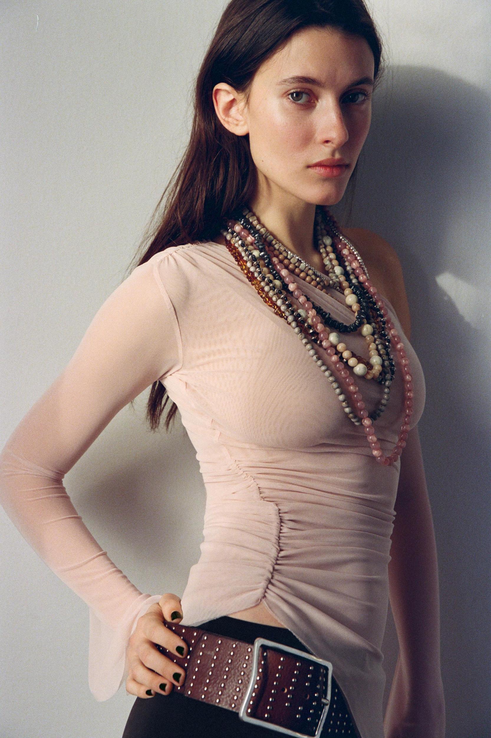 ASYMMETRIC TULLE TOP Product Image
