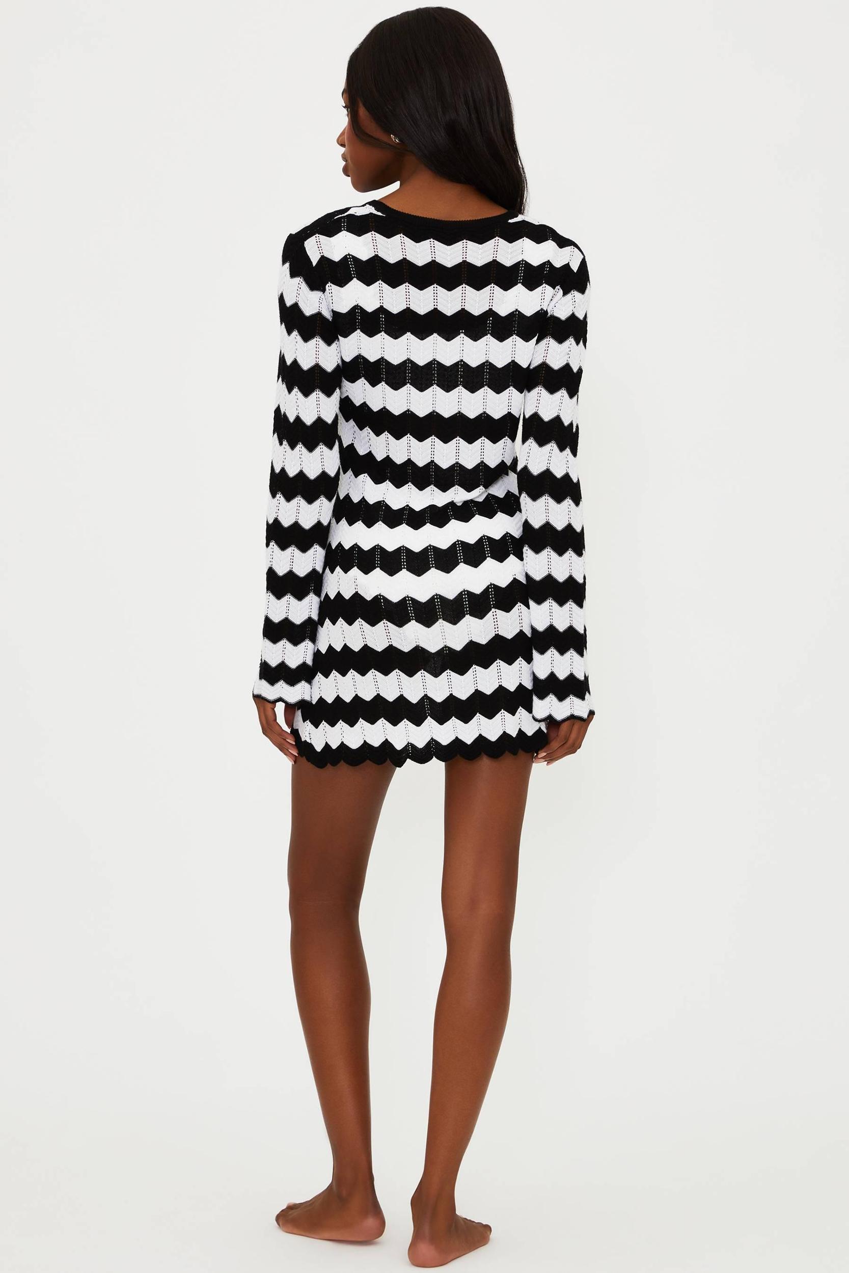 Libbi Dress Black & White Tides Product Image