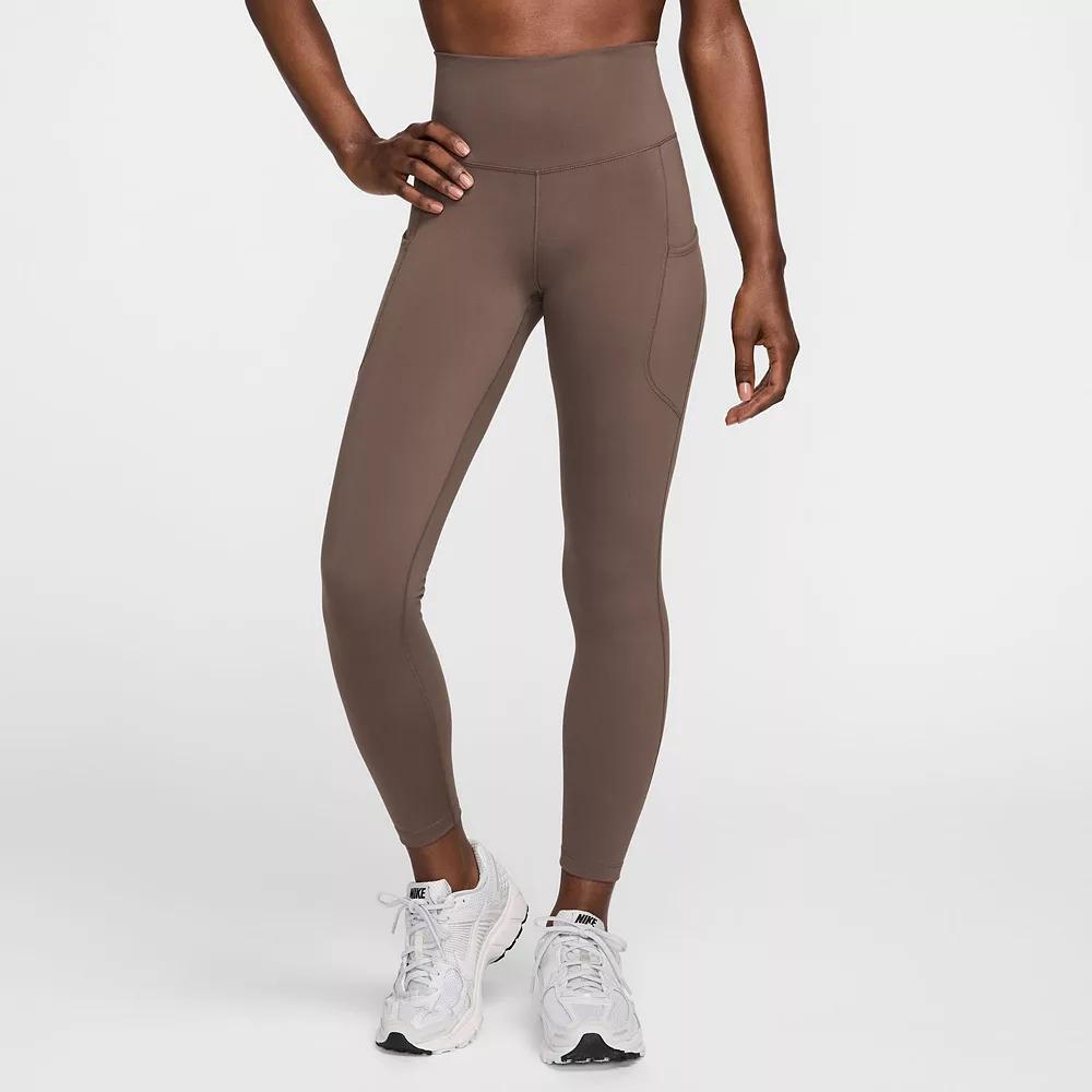 Women's Nike One Pocketed High-Waisted 7/8 Ankle Leggings, Size: Medium, Playful Pink Product Image