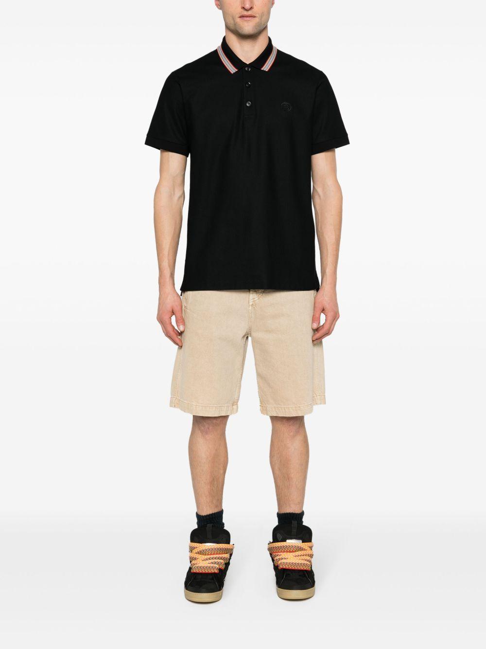 Icon stripe cotton polo shirt Product Image