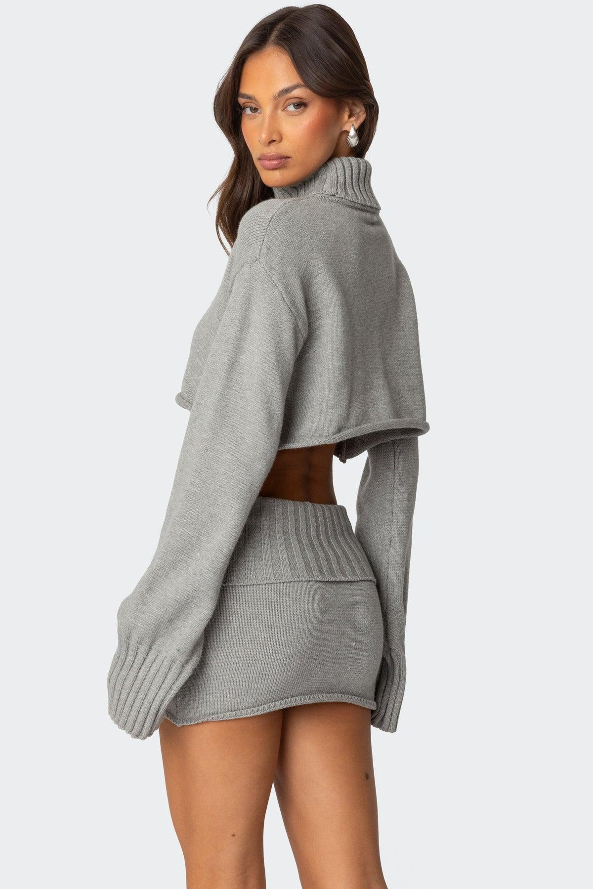 Gino Cropped Turtle Neck Sweater Product Image