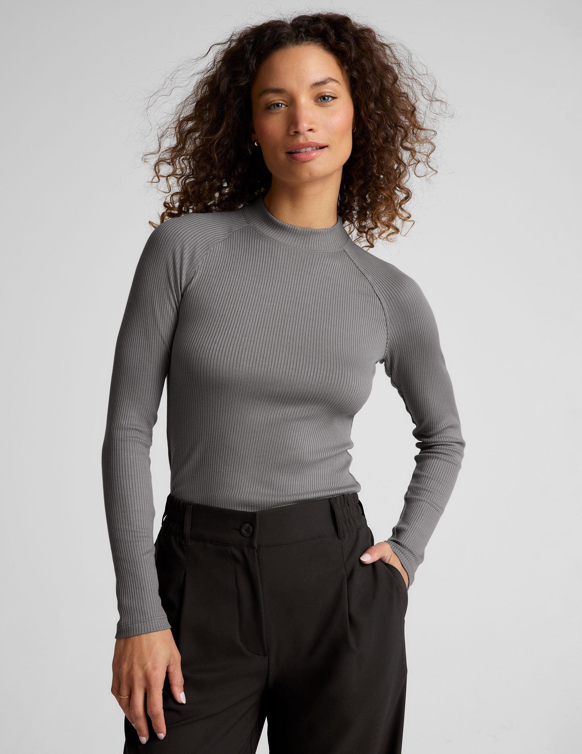 Contours Mock Neck Long Length Top Product Image