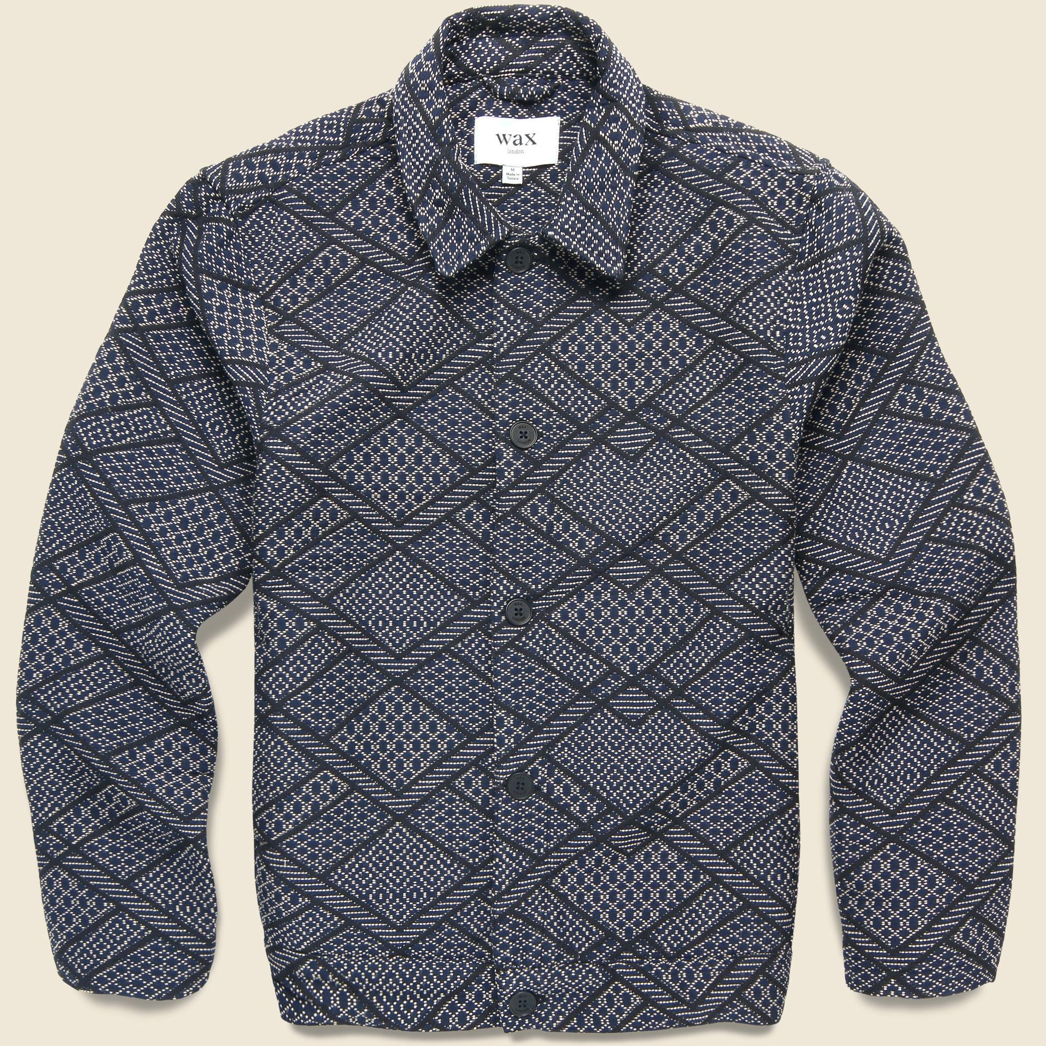 Iggy Jacket - Diamond Stitch Jacquard Navy Product Image
