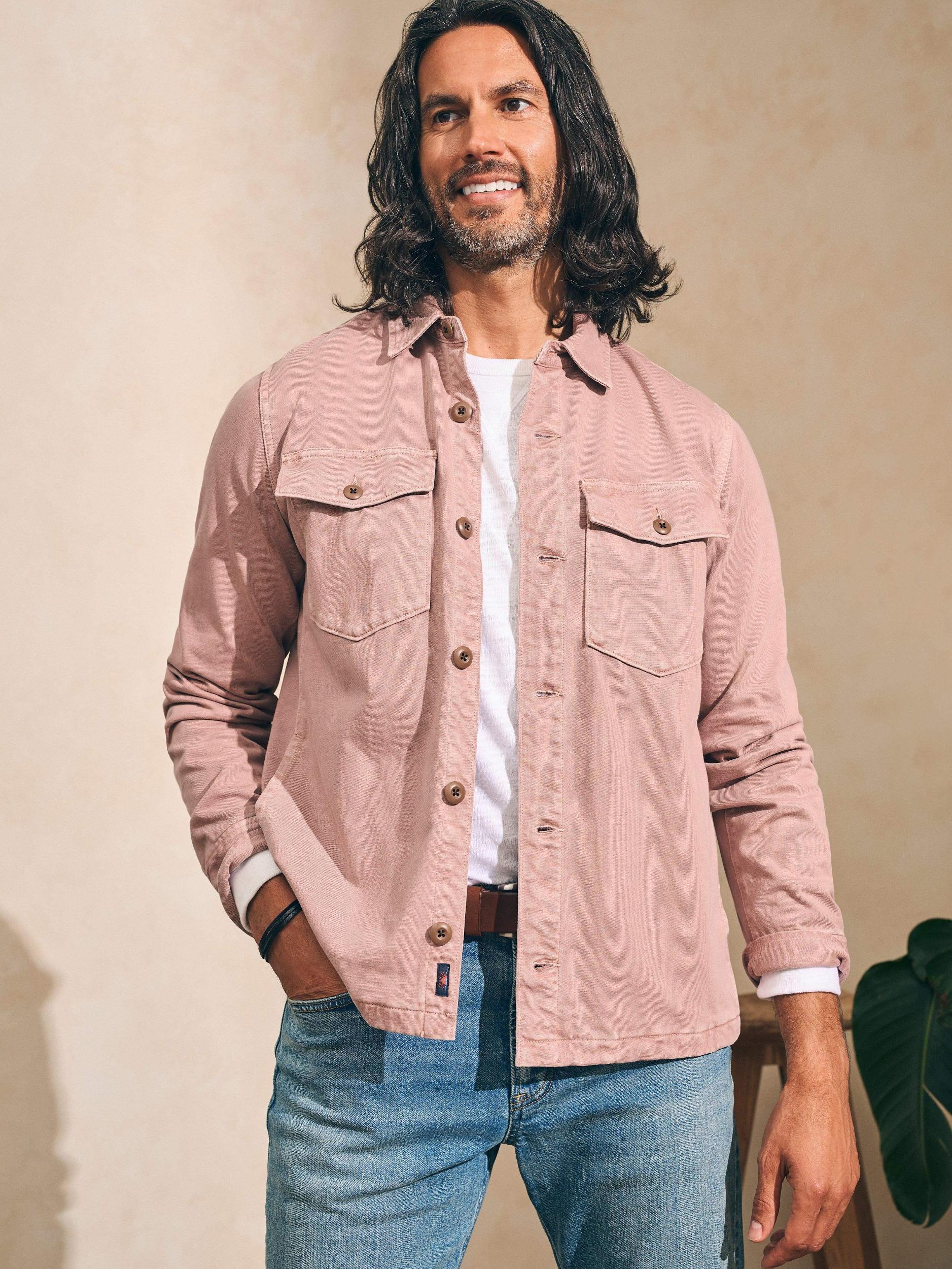 Jersey Shirt Jacket - Autumn Quartz Male Product Image