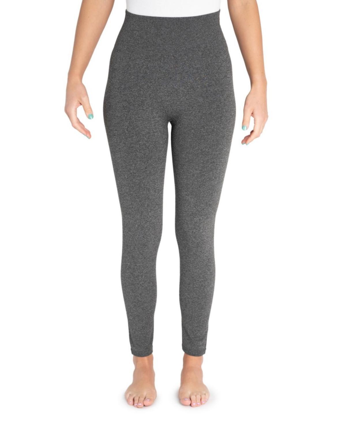Womens MUK LUKS Fleece Lined Regular Fit Leggings Grey Heather Product Image
