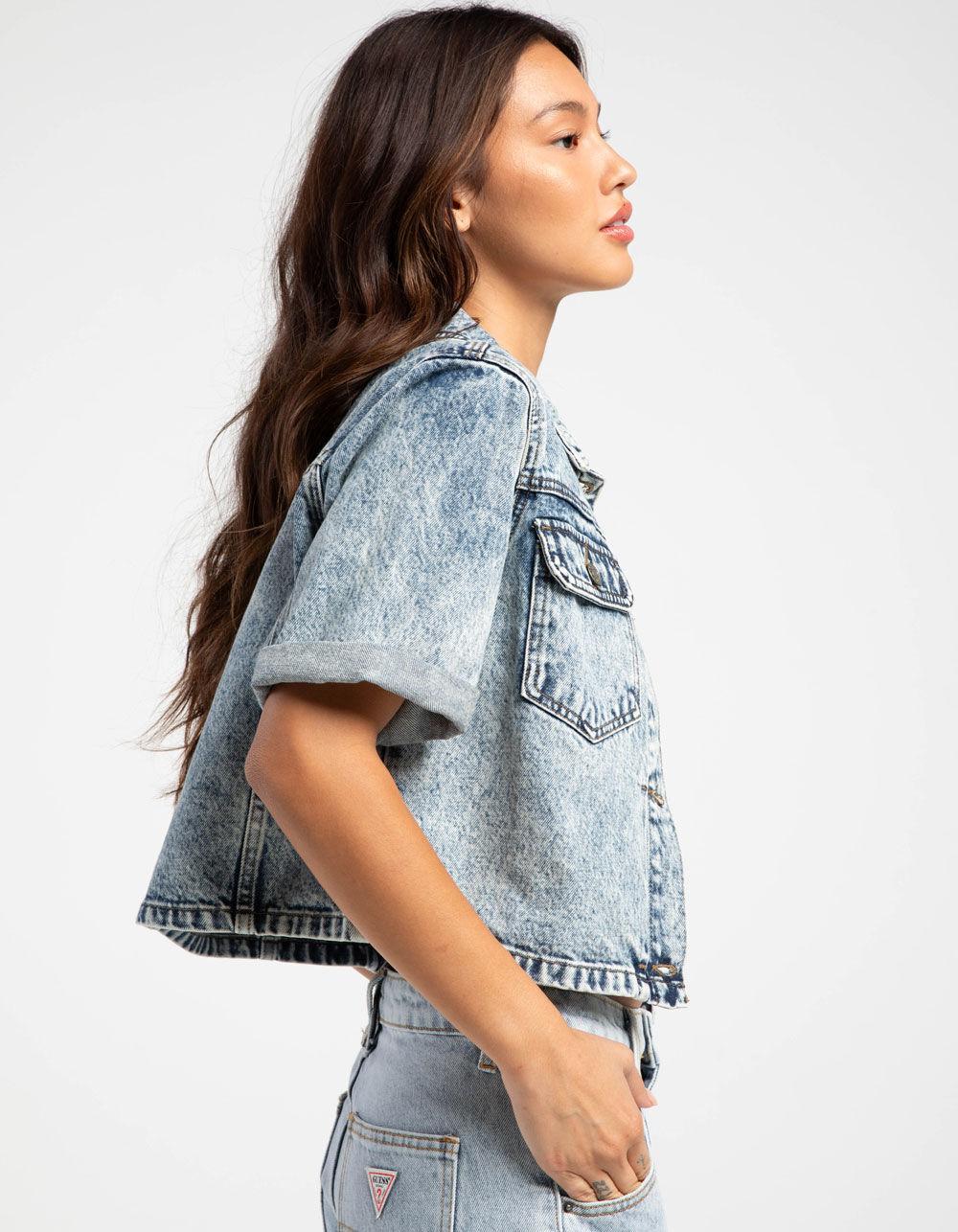 GUESS ORIGINALS Womens Denim Shirt - ACID WASH Product Image