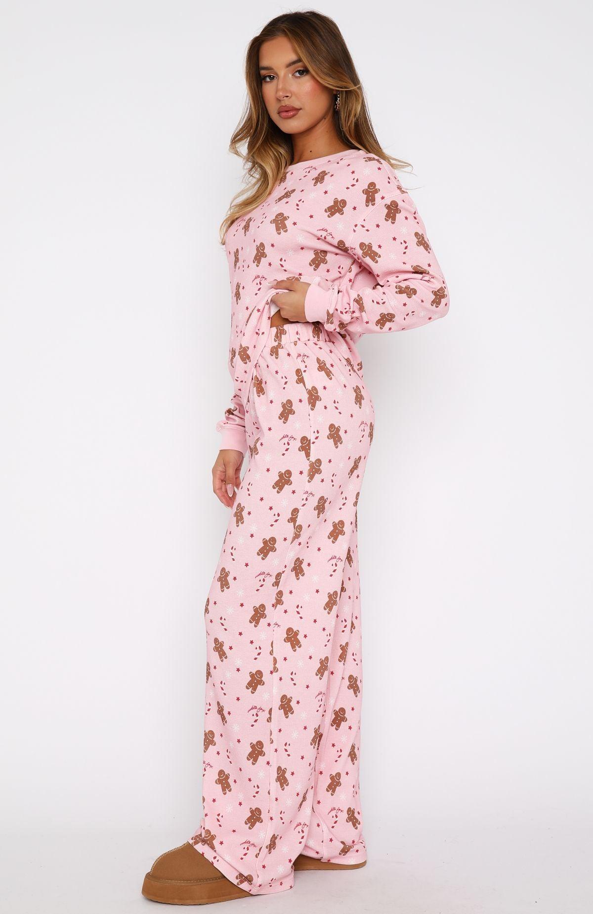 Staying Snug Long Sleeve Pyjama Set Pink Gingerbread Product Image