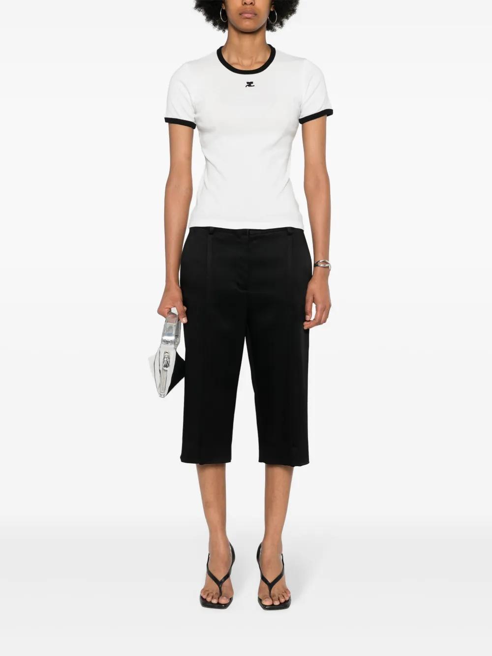 logo-patch contrasting-trim T-shirt Product Image