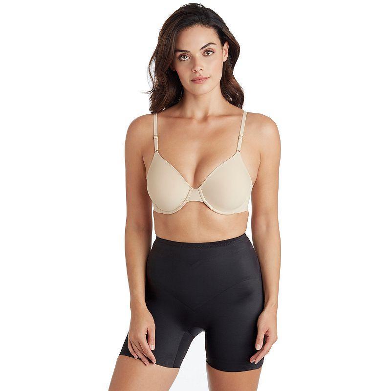 Women's Naomi & Nicole® Firm Control Shapewear Adjusts to You Mid-Thigh 7458, Size: Large, Black Product Image