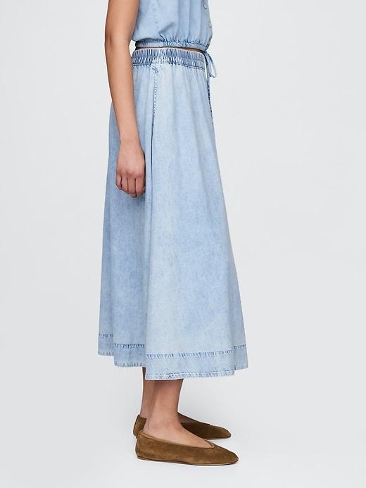 Denim Easy Maxi Skirt Product Image