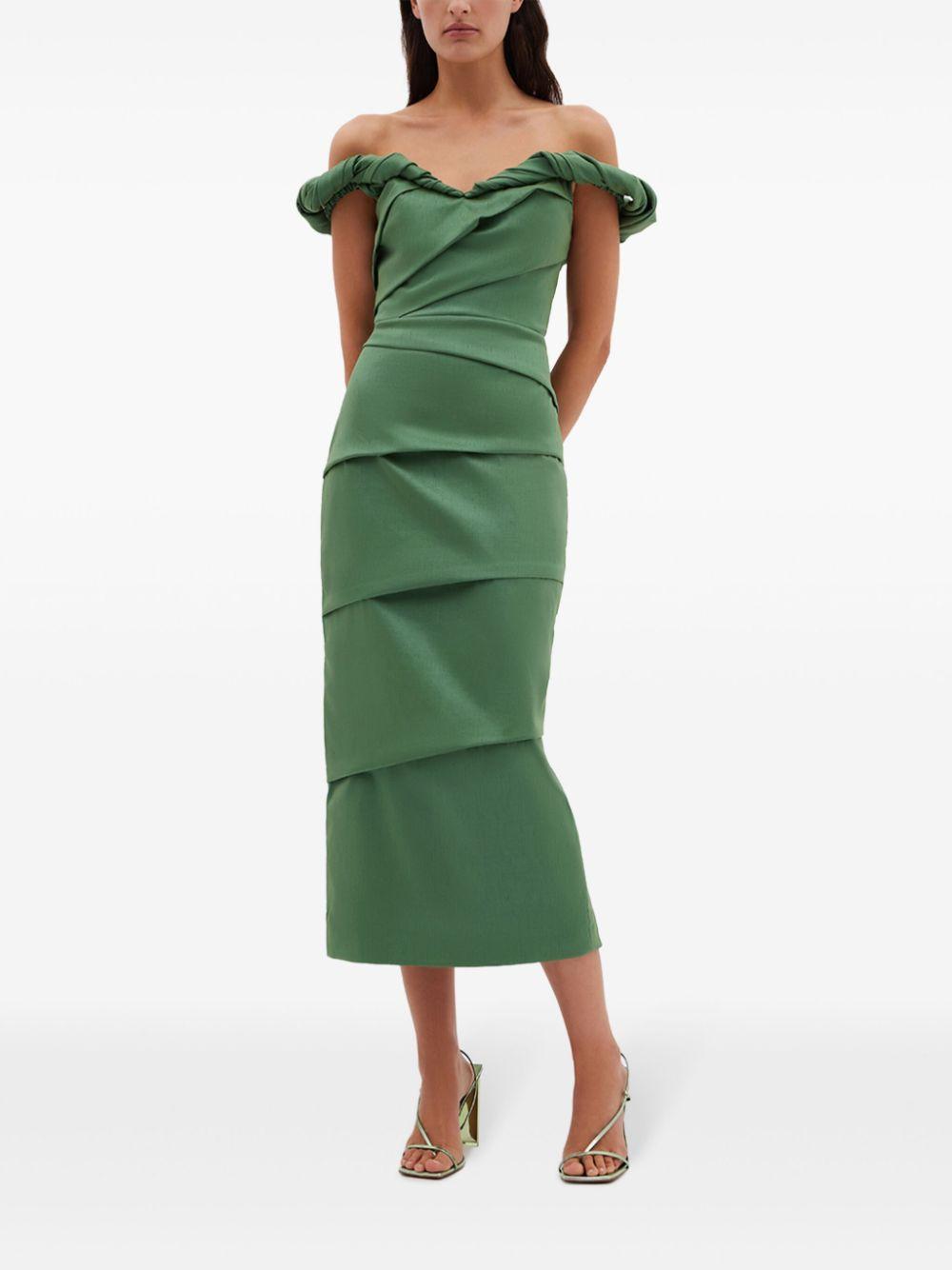 Asha off-shoulder midi dress Product Image