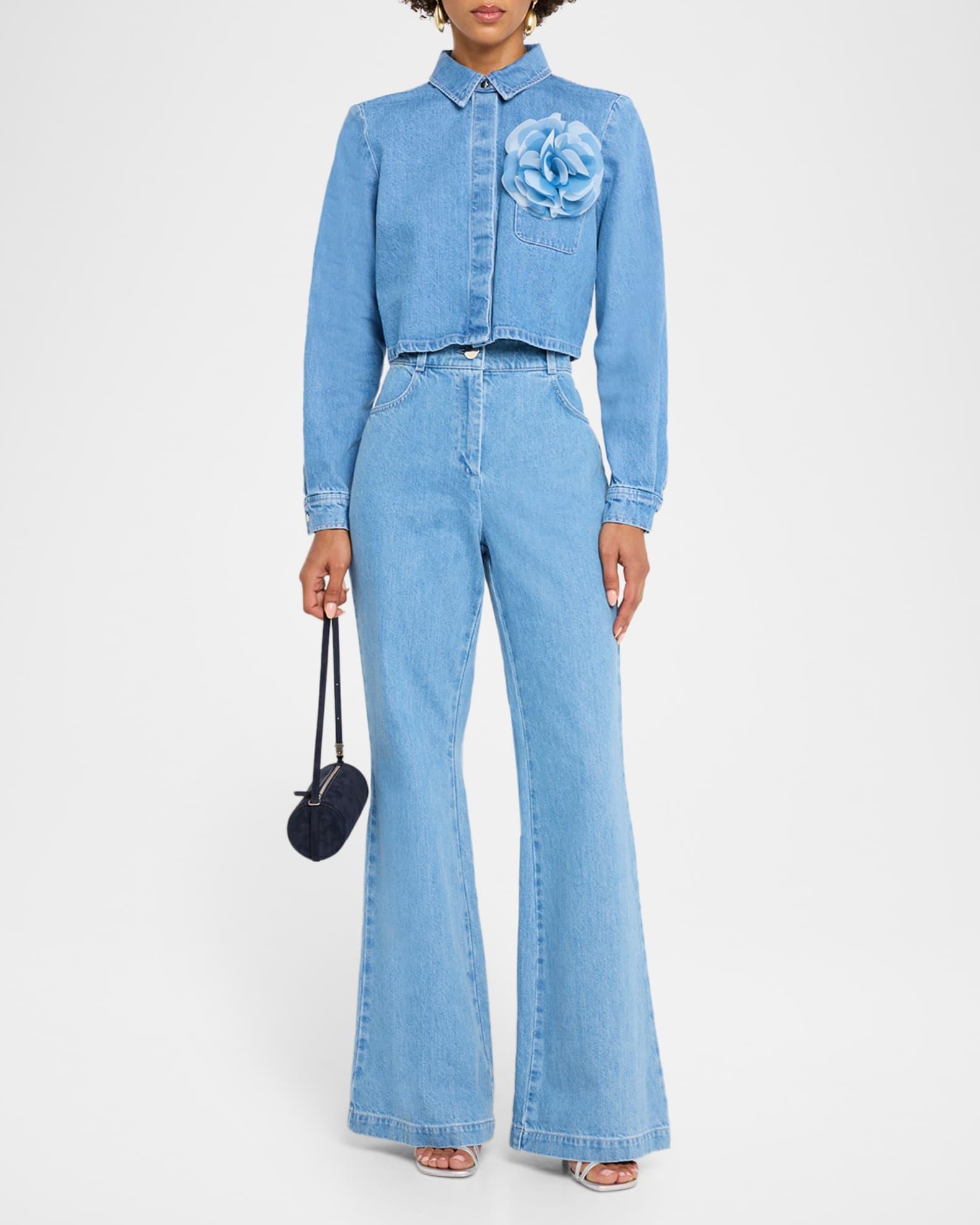 Gaia Denim Flare Pants  Product Image