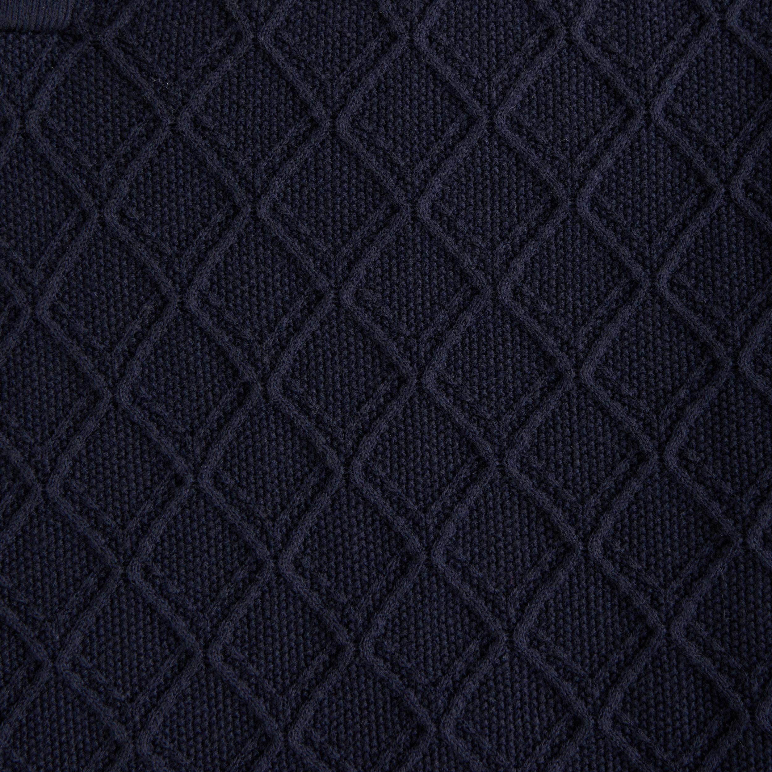 Preppy Tipped Johnny Collar Sweater Polo Product Image