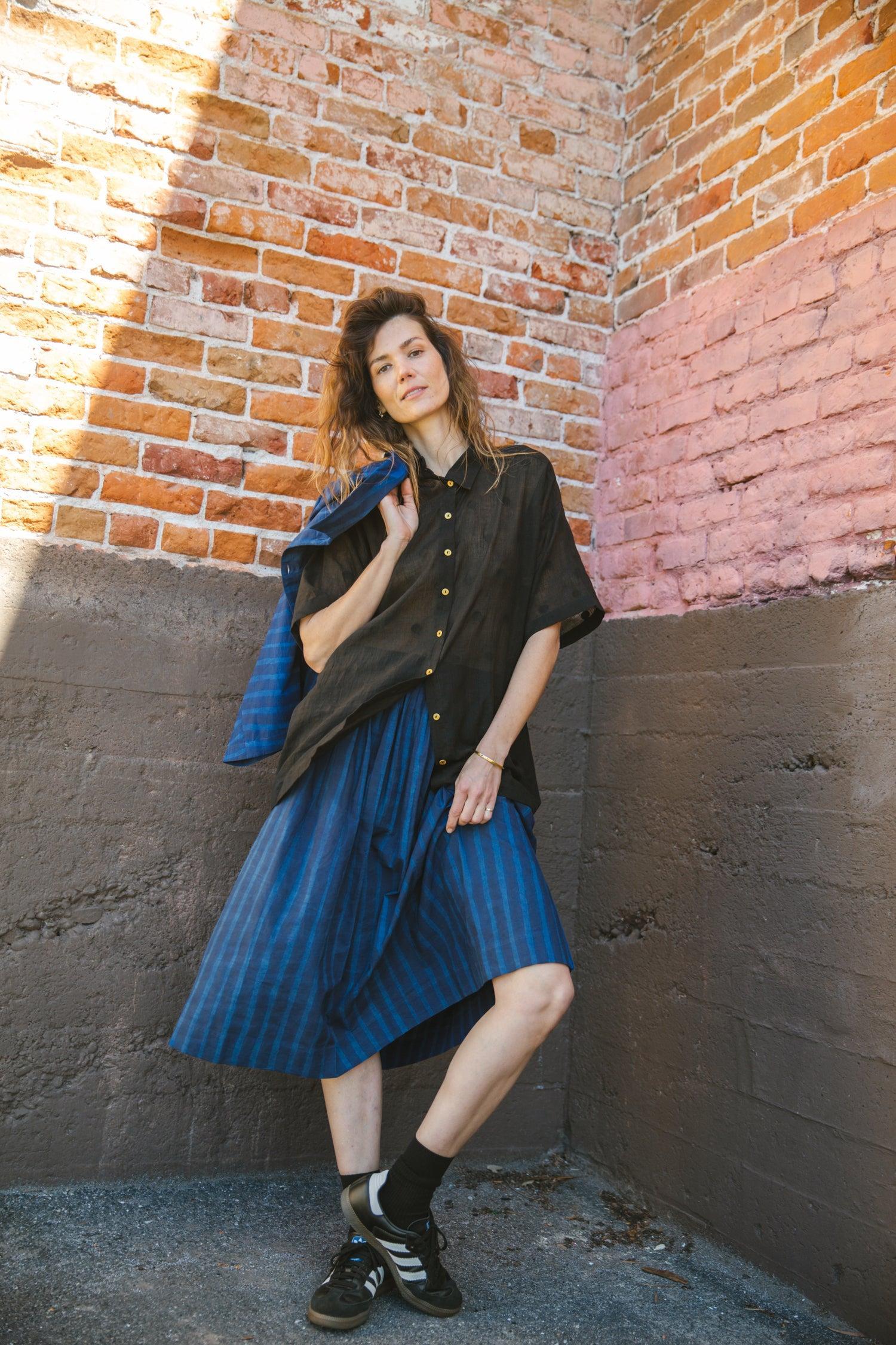 Vintage Navy Blue Skirt Product Image