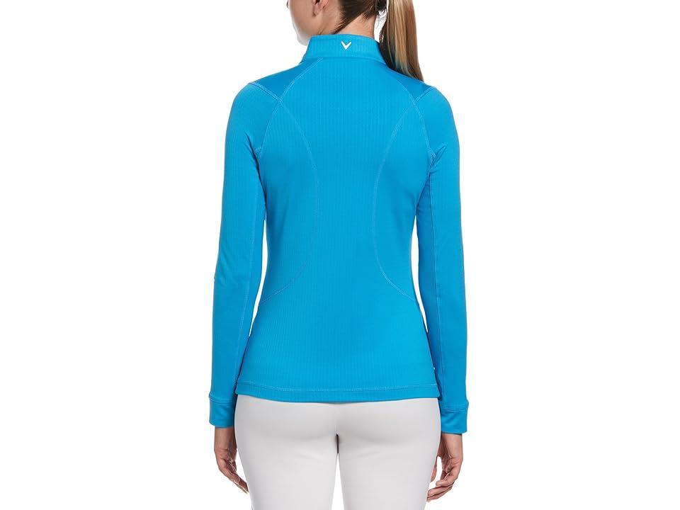 Callaway Solid Sun Protection 1/4 Zip Pullover (Vivid ) Women's Clothing Product Image
