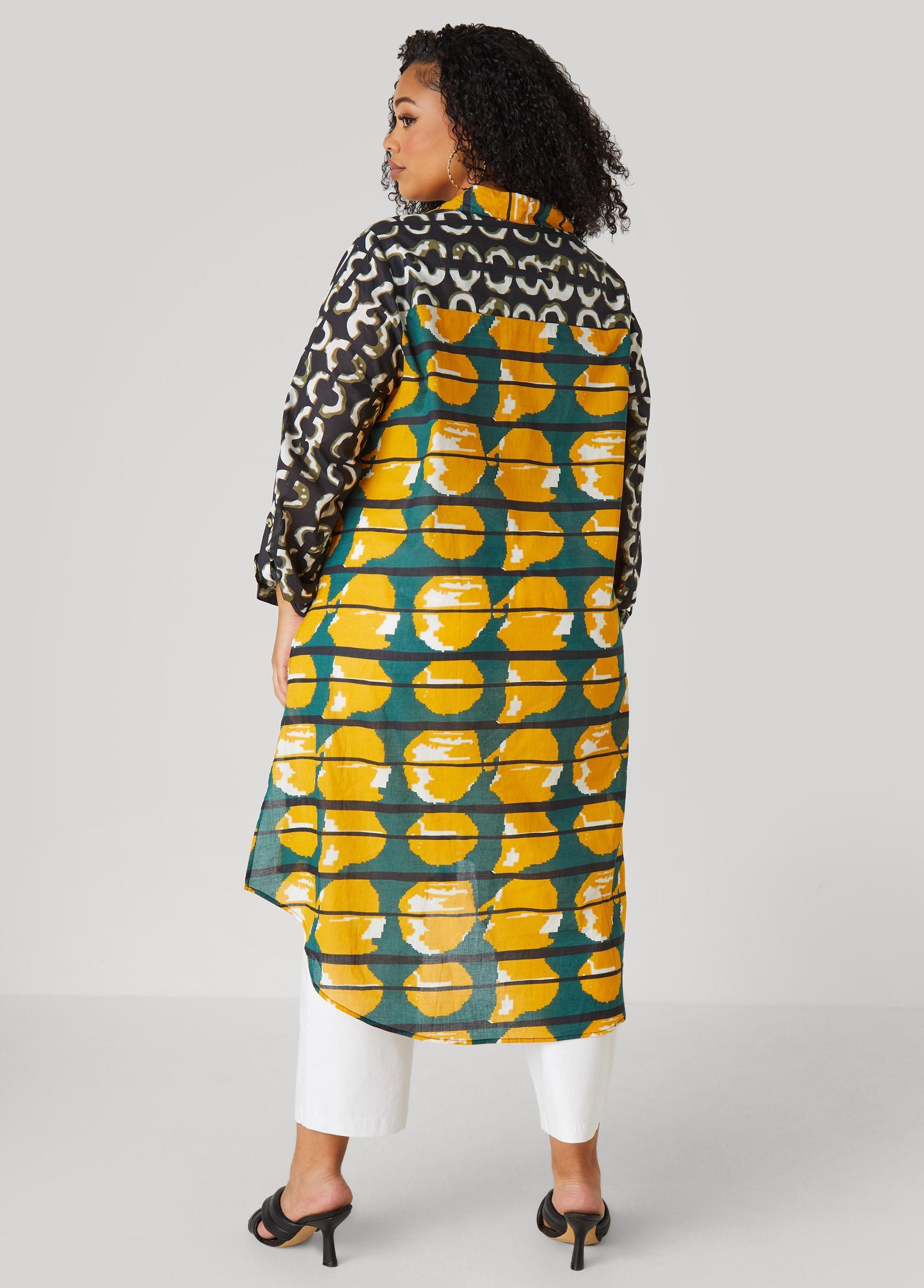 Abstract Cotton Duster Shirt Product Image