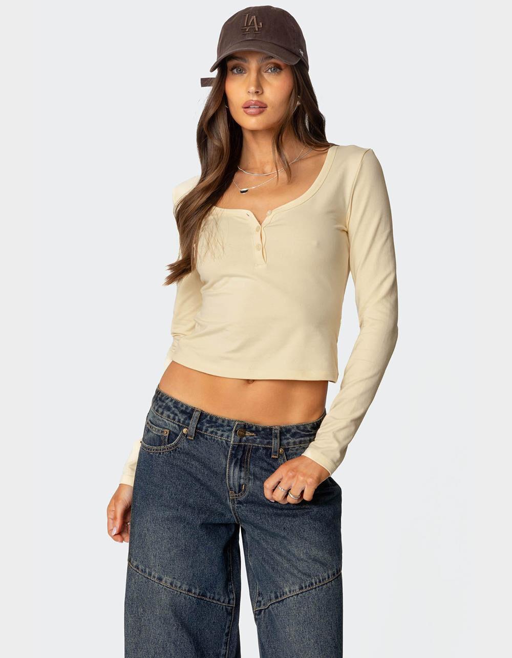 EDIKTED Leah Henley Top Product Image