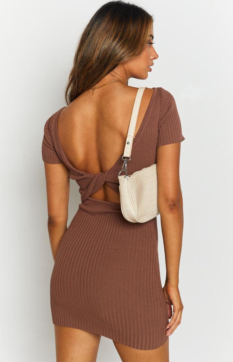 Antidote Reversible Twist Dress Brown Product Image