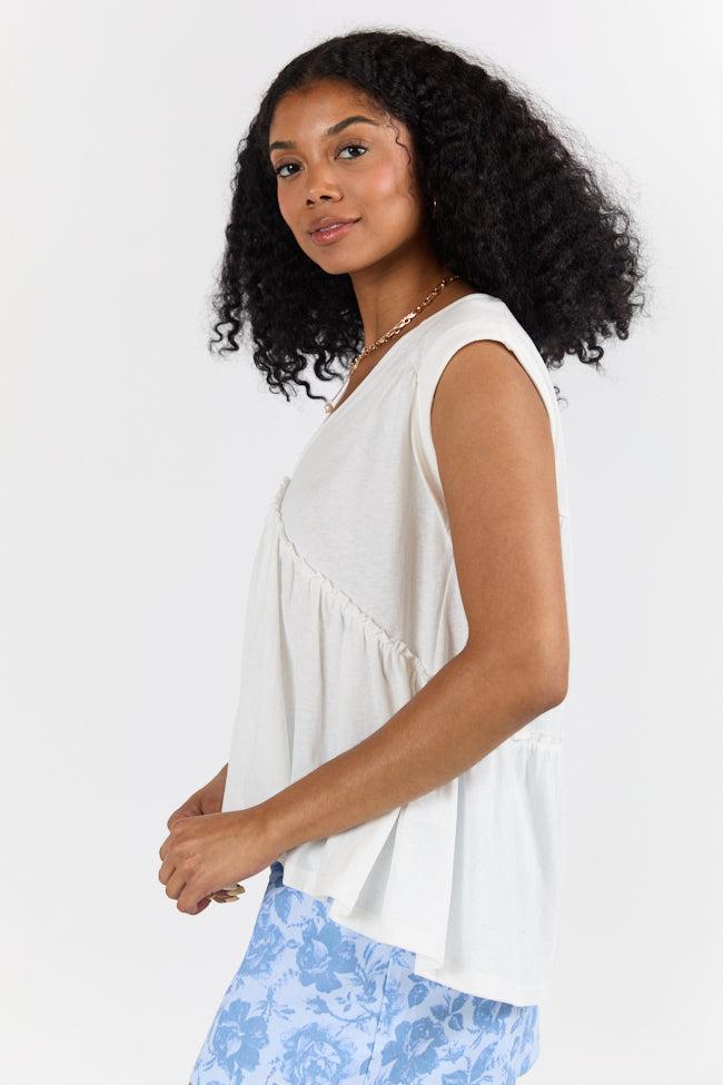 Treasured Times White Oversized Knit Top Product Image