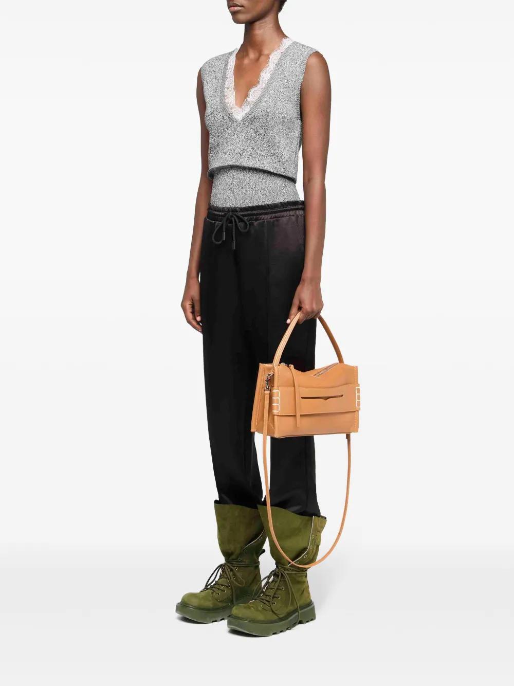 JW ANDERSON Lace-trim Knit Top In Black Product Image