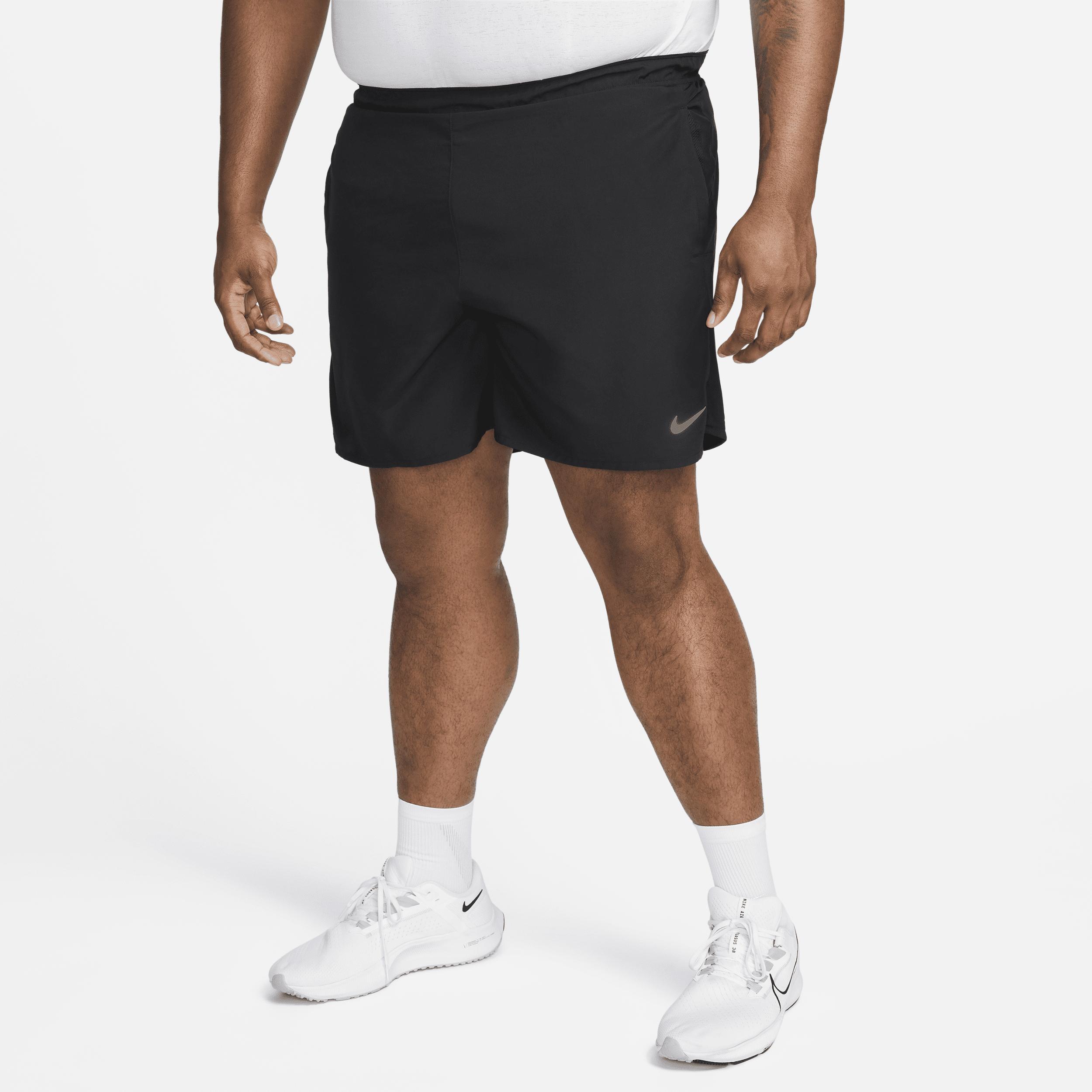 Men's Nike Dri-FIT Challenger 7" 2-in-1 Running Shorts, Size: Medium, Black Reflectiv Silver Product Image