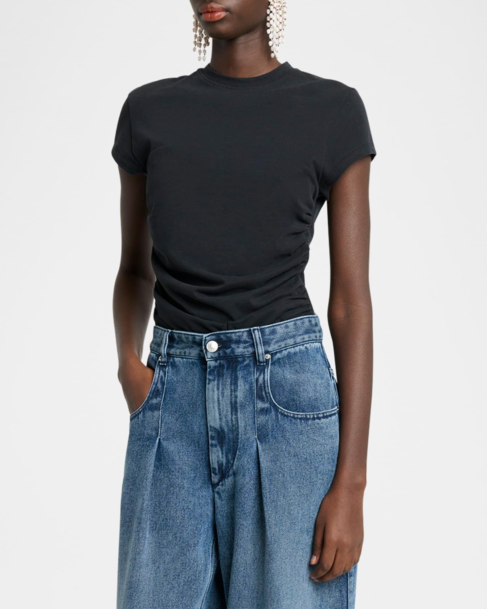 Maelie Ruched Short-Sleeve Shirt Product Image