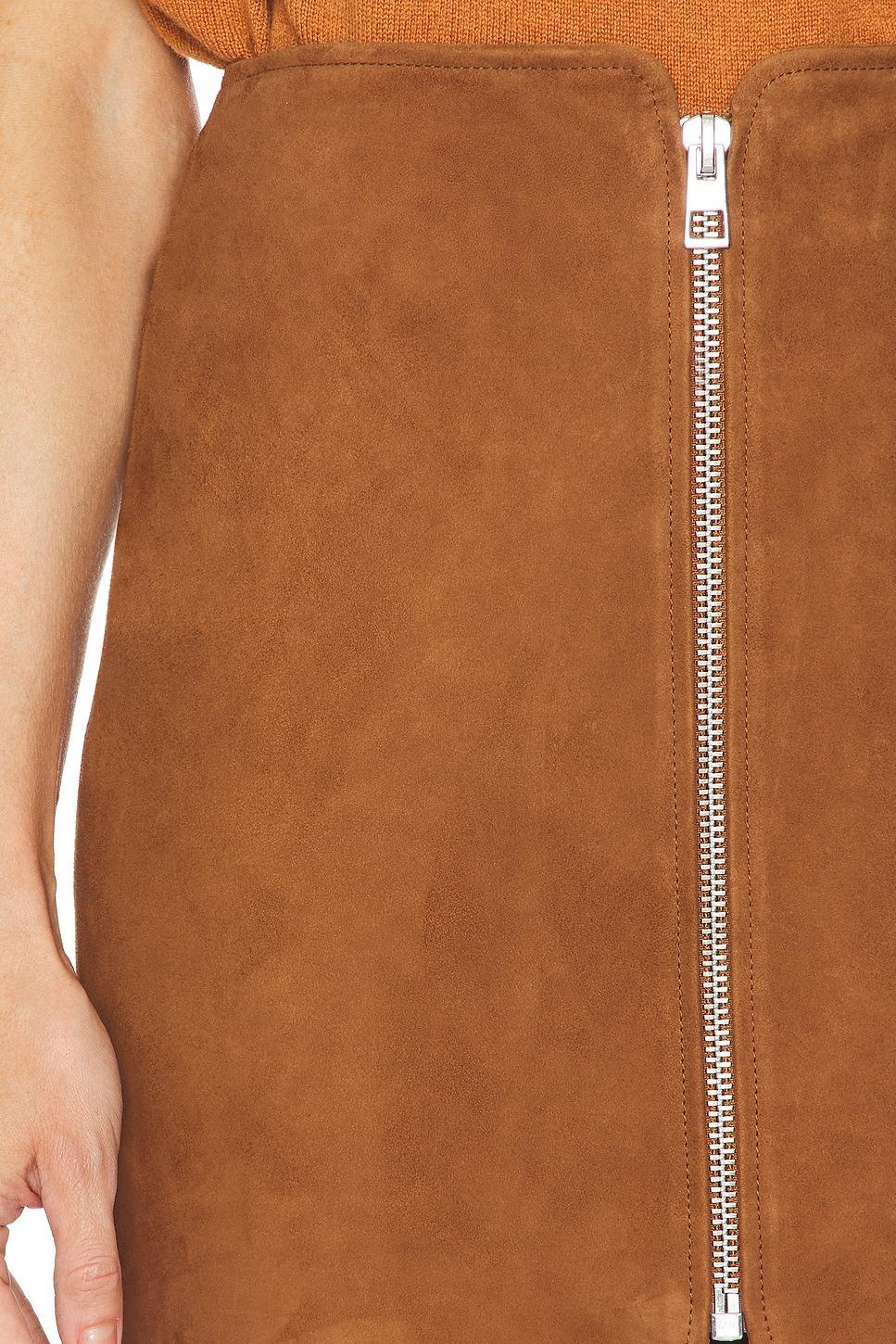 Leather Mini Skirt With Zip The Sei Product Image