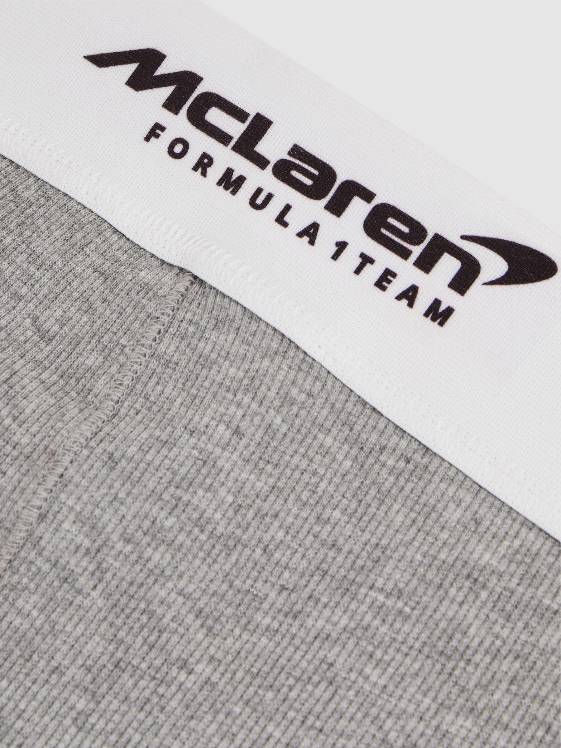 McLaren F1 Team Ribbed Boxer Shorts in Grey Melange Product Image