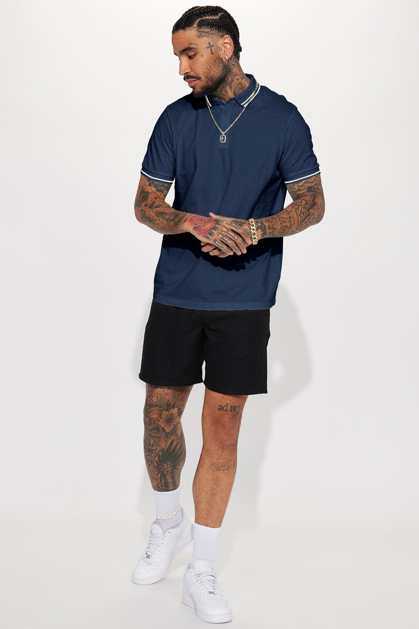 Wilson Short Sleeve Polo - Navy Product Image