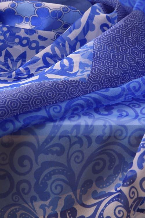 Elizabetta Dafne - Large Silk Scarf for Women in Blue at Nordstrom Product Image