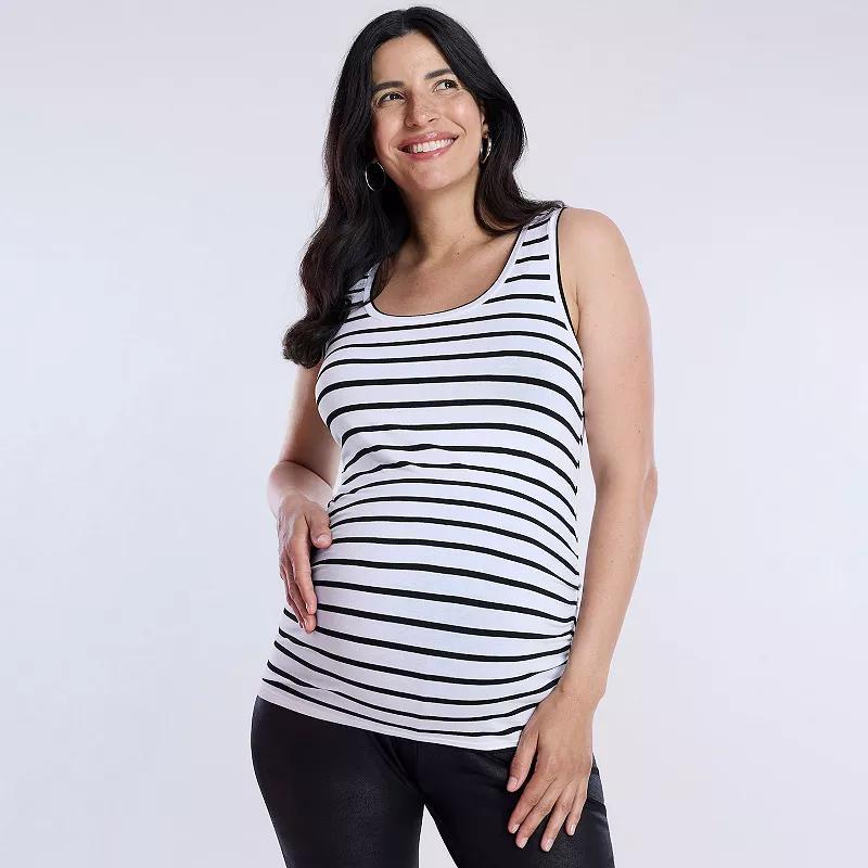 Maternity Motherhood Side Ruched Tank, Womens Renaissance Pink Product Image