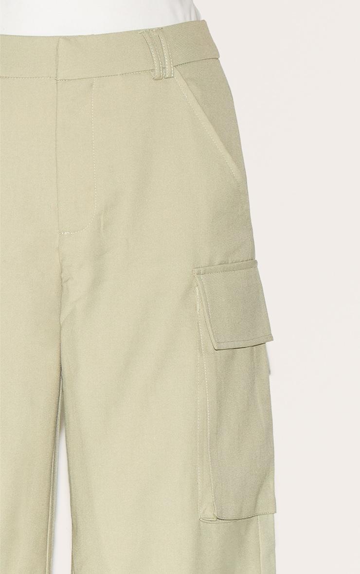 Sage Woven Pocket Detail Straight Leg Pant Product Image