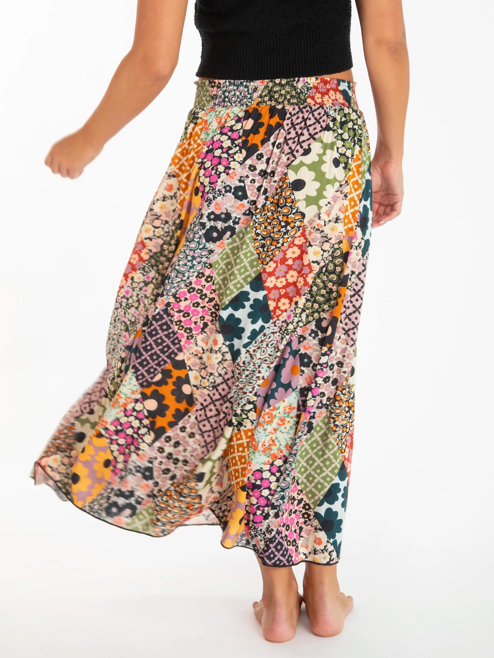 Skirt-In-A-Bag - Floral Diamonds Patchwork Product Image