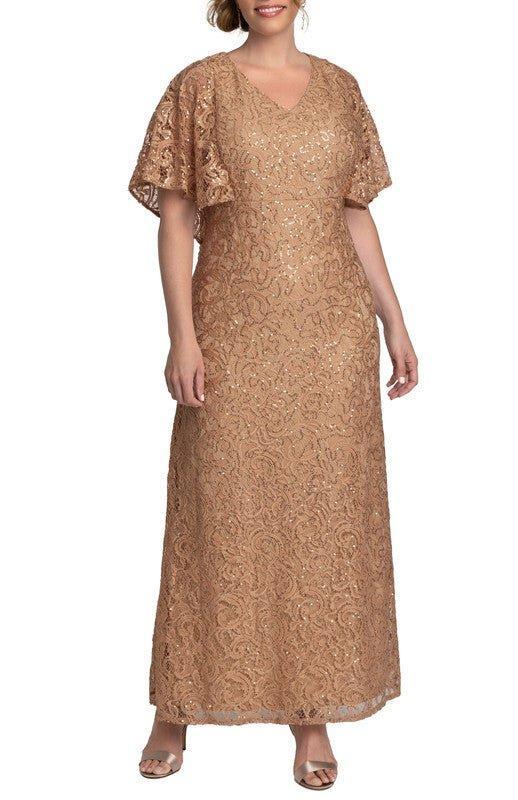 Celestial Cape Sleeve Gown - Plus Product Image