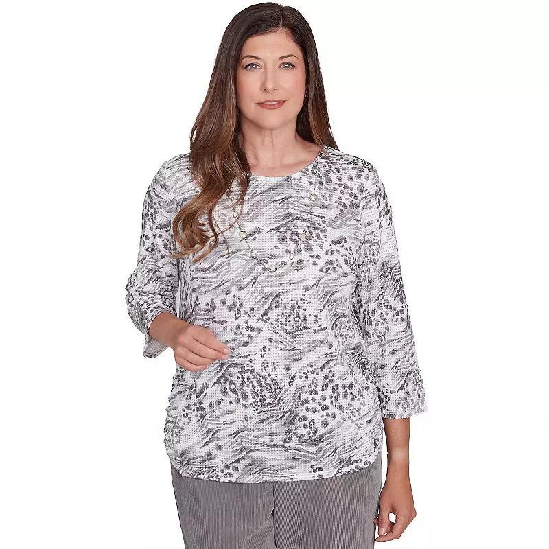 Womens Alfred Dunner Mixed Animal Print Top Product Image