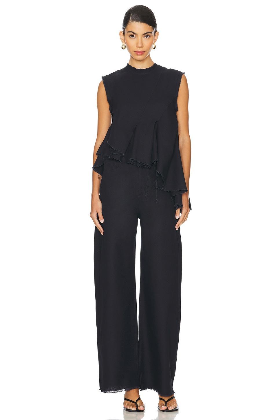 Sleeveless Top With Asymmetric Flounce Hem Marques ' Almeida Product Image