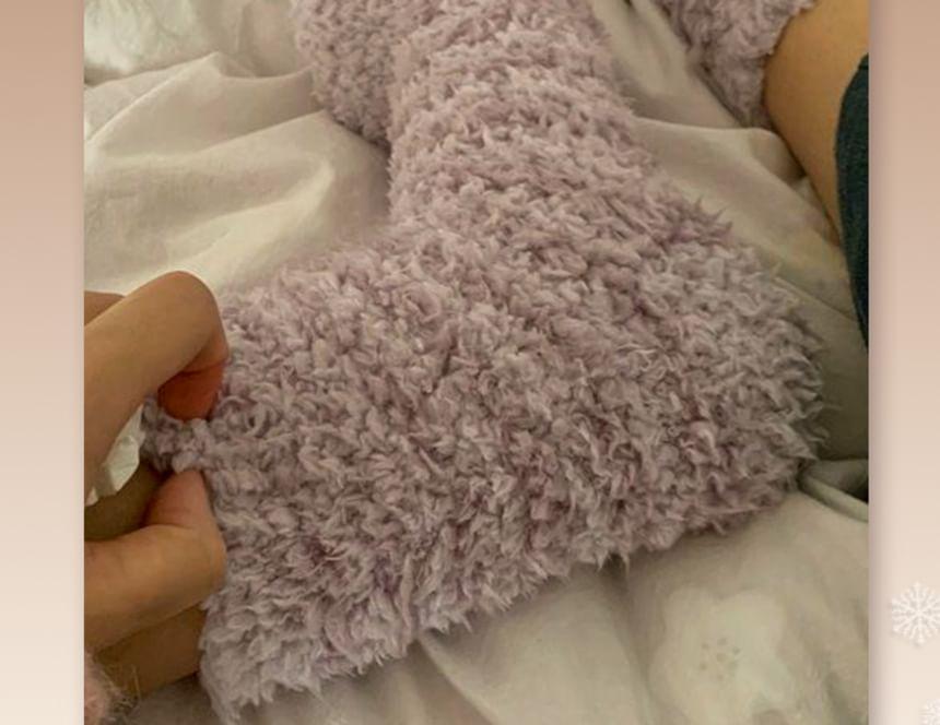 Striped Coral Fleece Short Socks Set Product Image