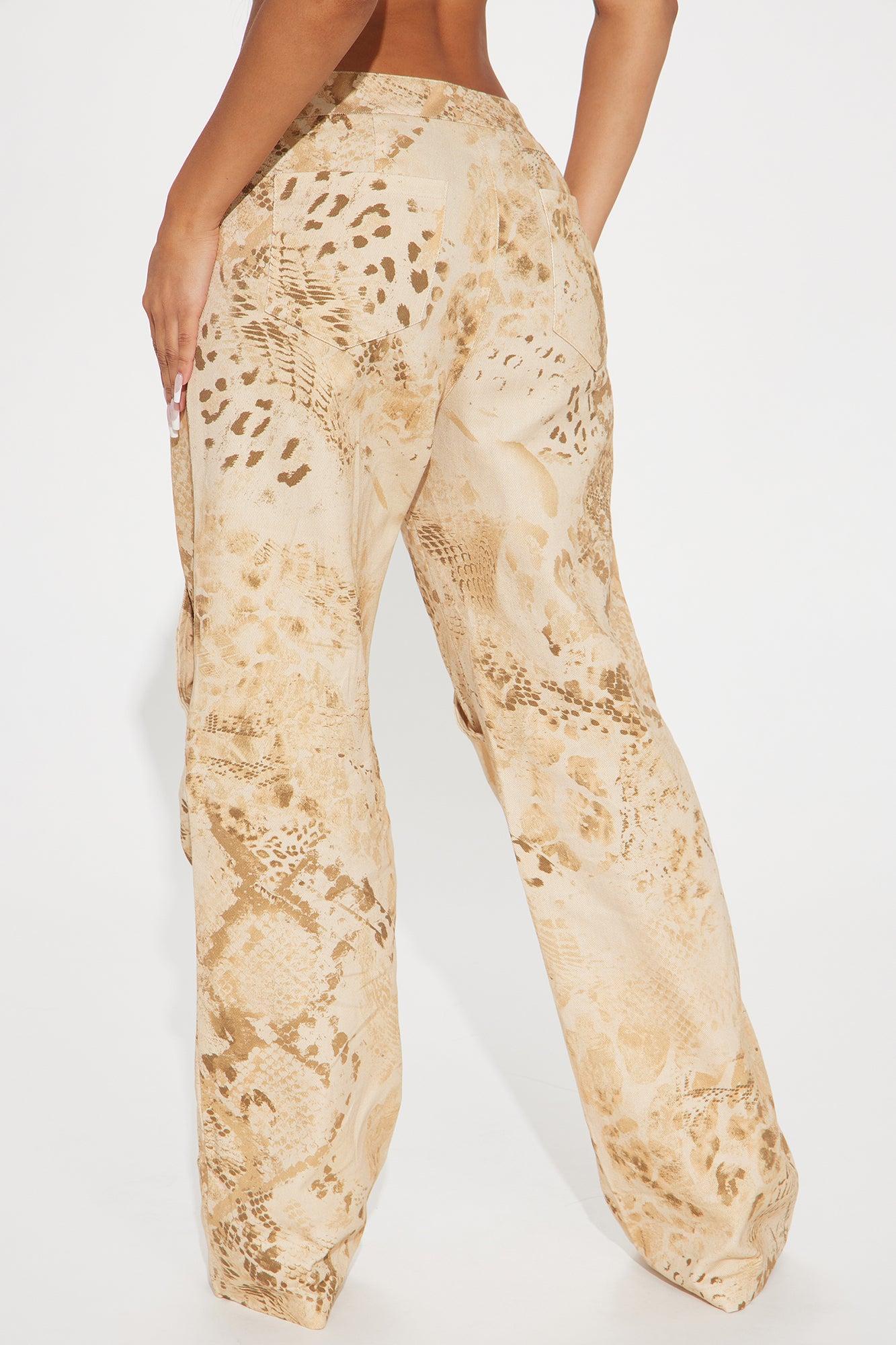 Gia Mid Rise Wide Leg Pant - Taupe/combo Product Image