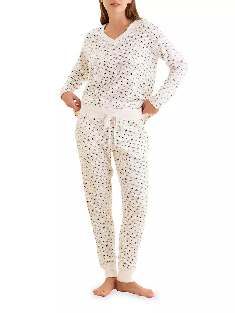 Floral Waffle Pajamas Product Image