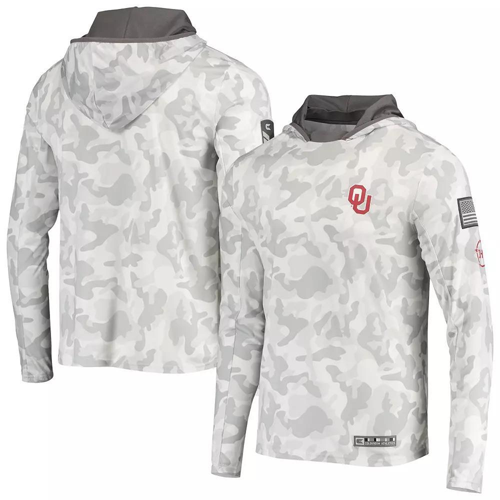 Men's Colosseum Arctic Camo Oklahoma Sooners OHT Military Appreciation Long Sleeve Hoodie Top, Size: 2XL, Team Product Image