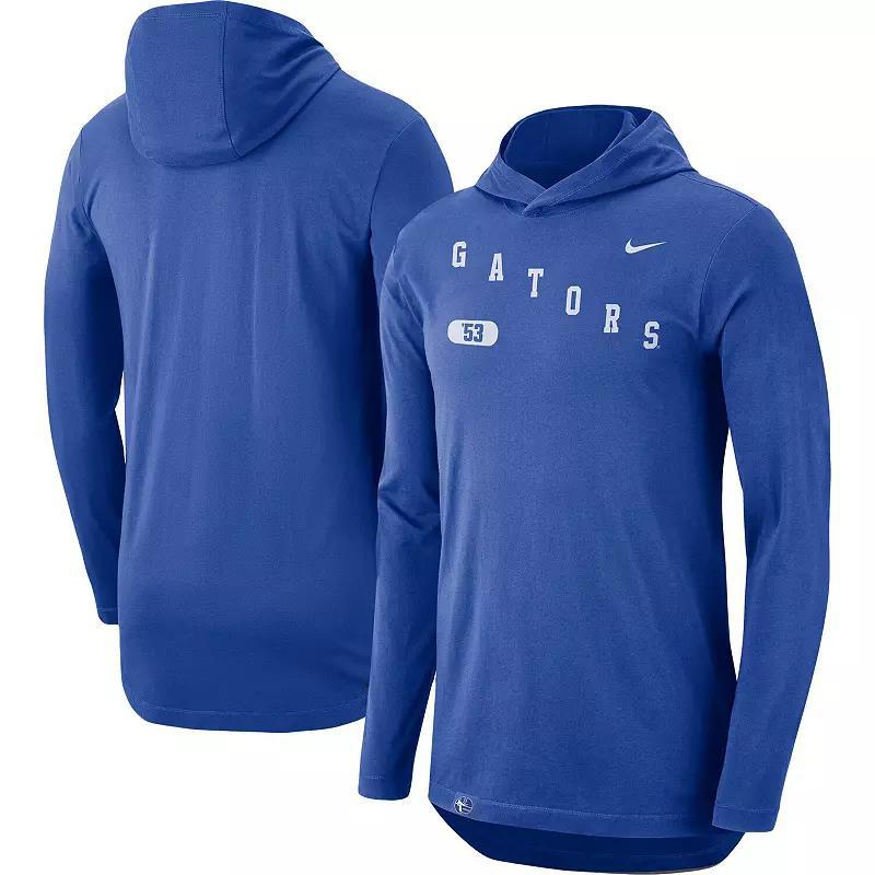 Mens Nike Royal Florida Gators Team Performance Long Sleeve Hoodie T-Shirt Product Image