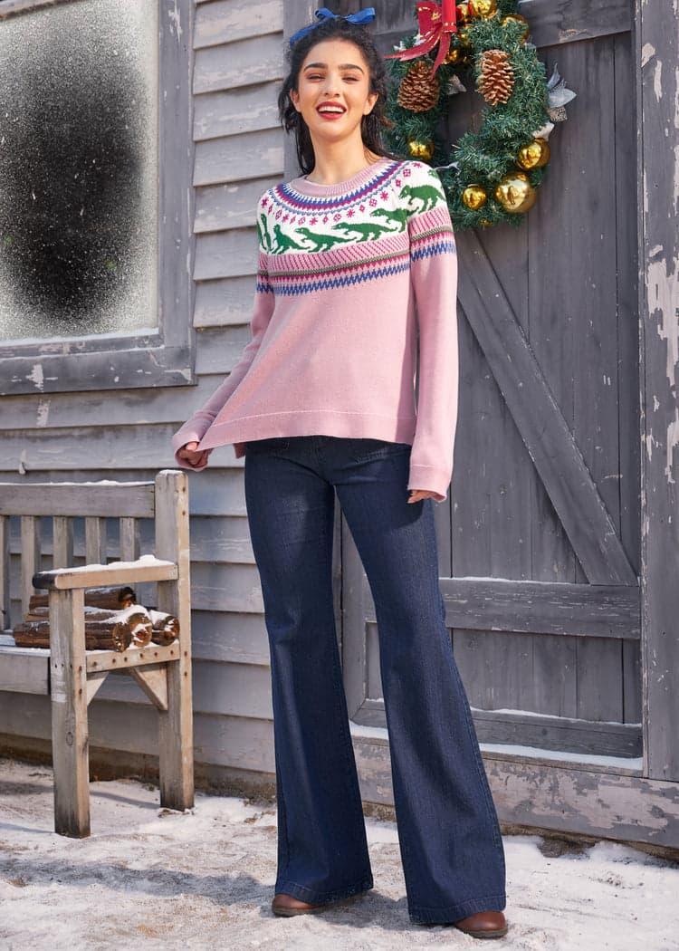 Retro Charm Raglan Sweater Product Image