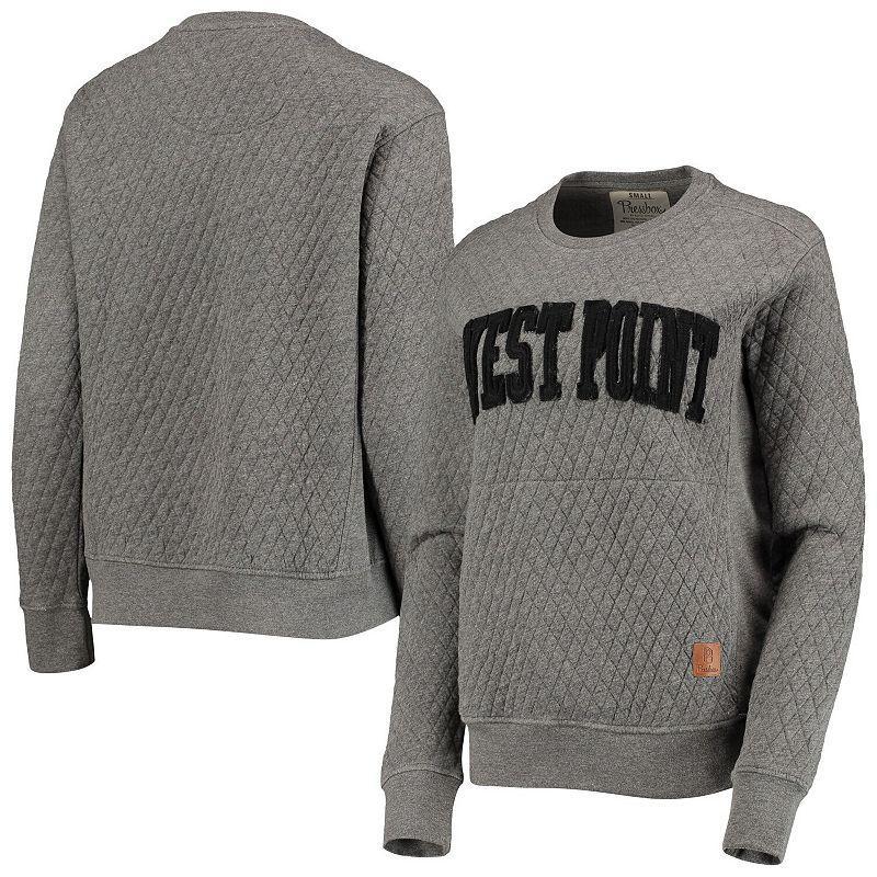 Women's Pressbox Heathered Gray Army Black Knights Moose Applique Quilted Pullover Sweatshirt, Size: 2XL, Nc2 Grey Product Image