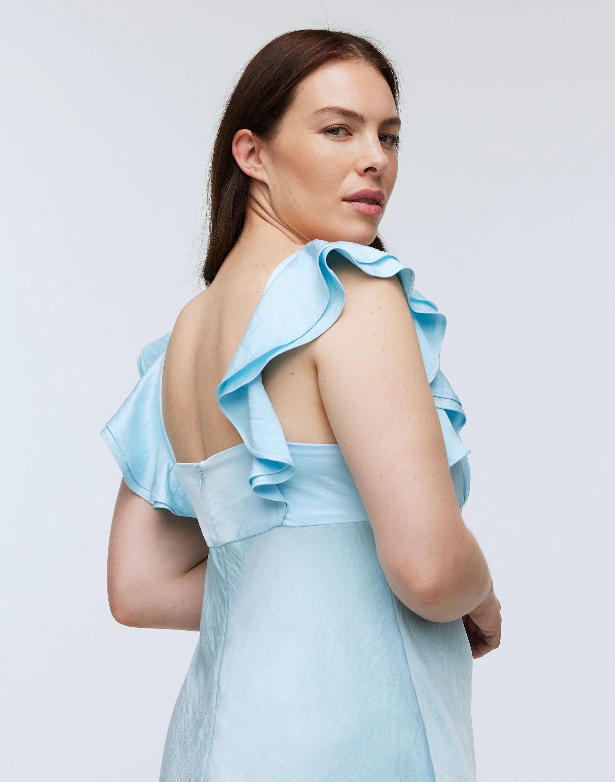 Flutter-Sleeve Maxi Slip Dress Product Image